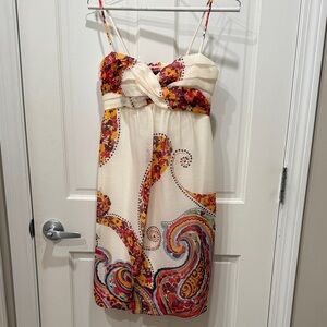 Vibrant Spaghetti Strap Sundress with Paisley Print